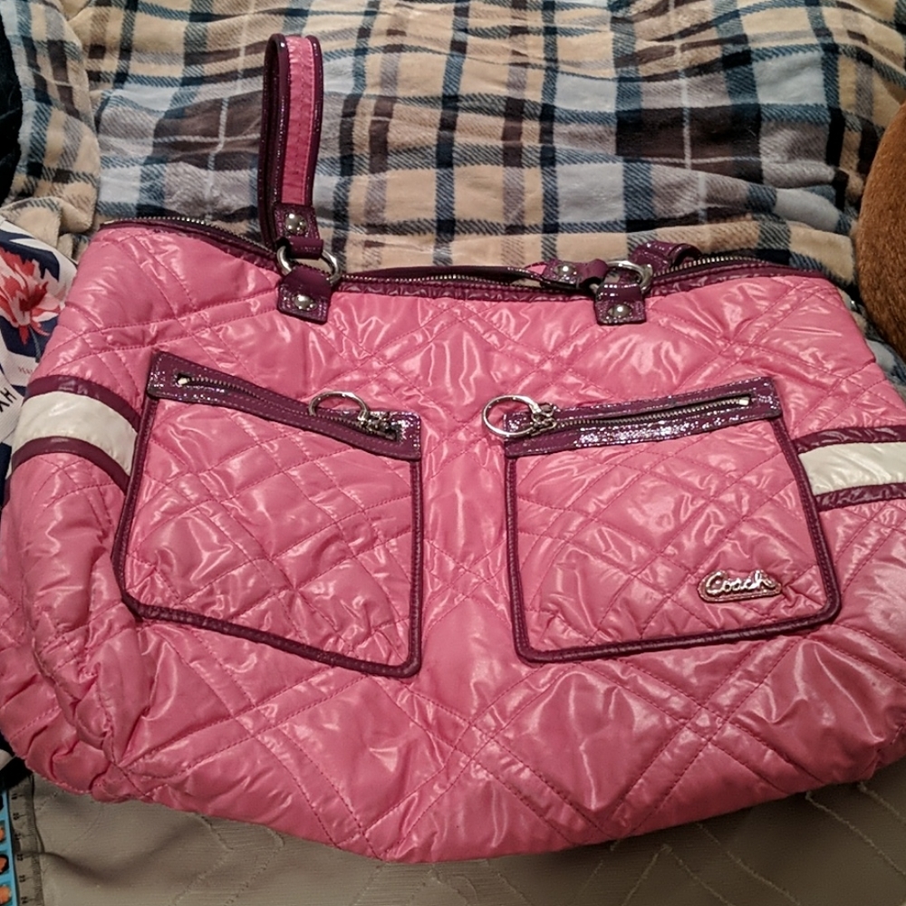Coach puffer tote